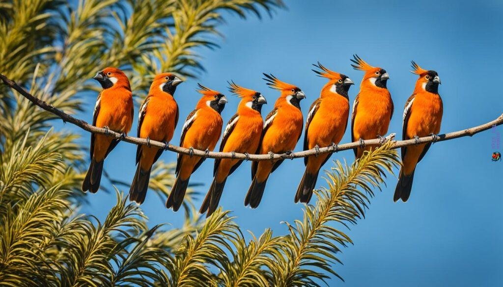Orange birds in North America