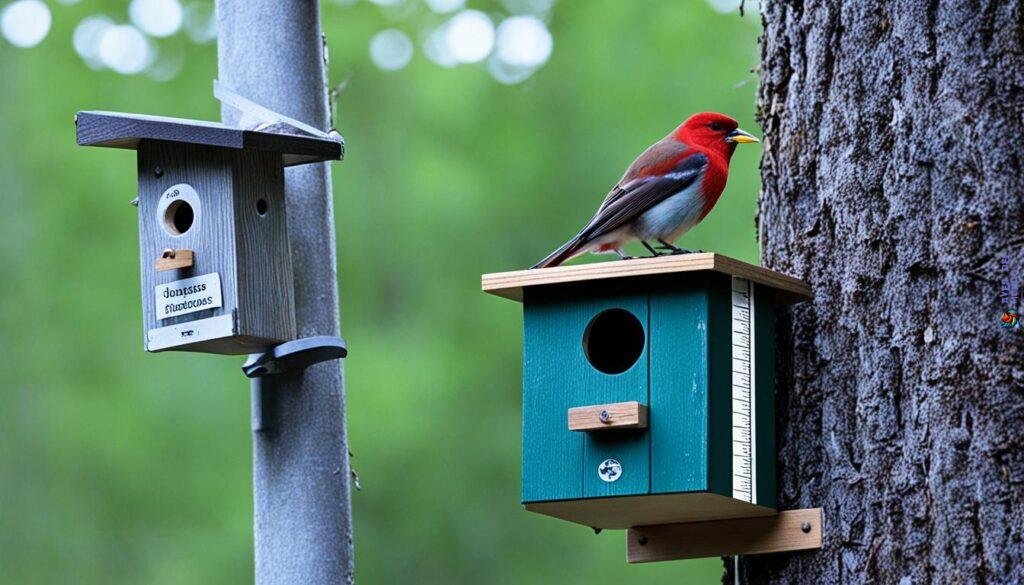 Recommended mounting height for birds