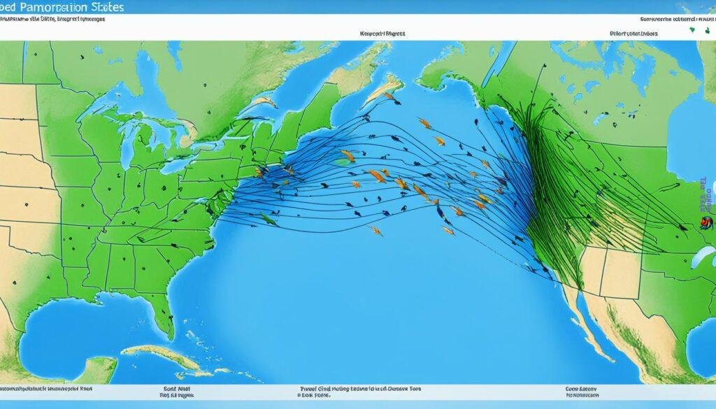 bird migration patterns in USA