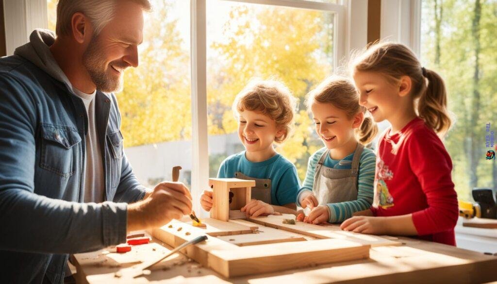 building a birdhouse as a family project