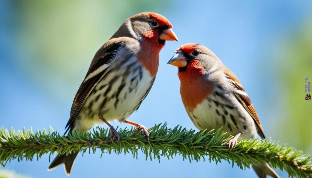 finches grooming