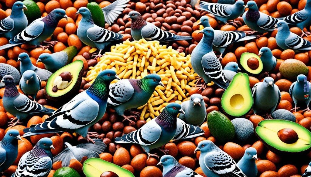 foods harmful to pigeons