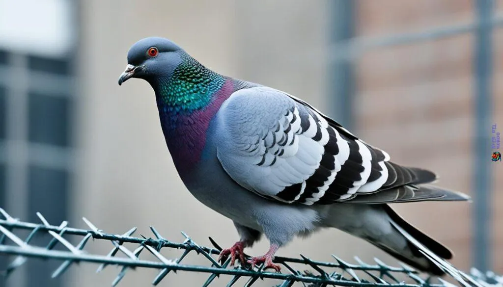 physically excluding pigeons