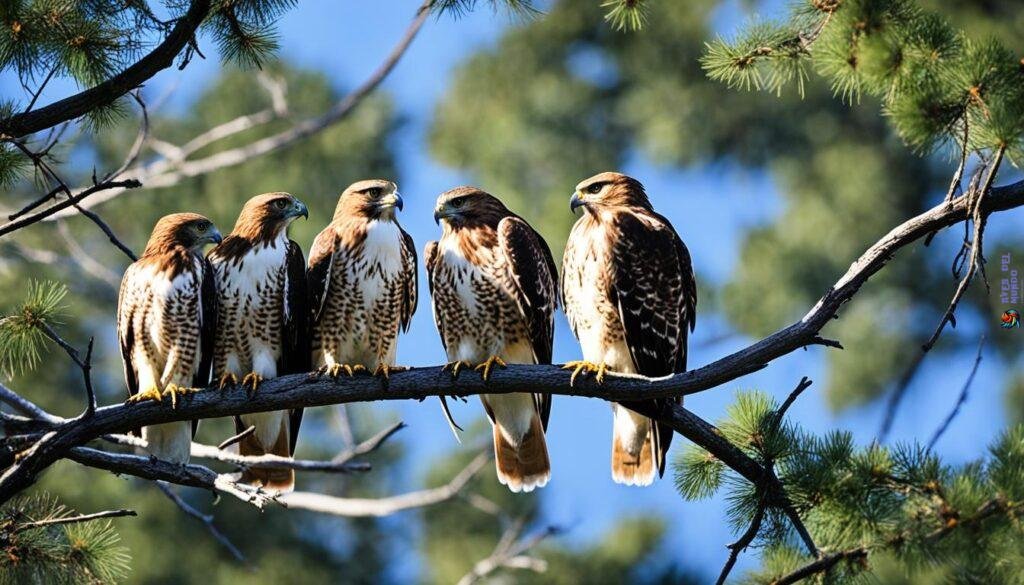 red-tailed hawk social behavior
