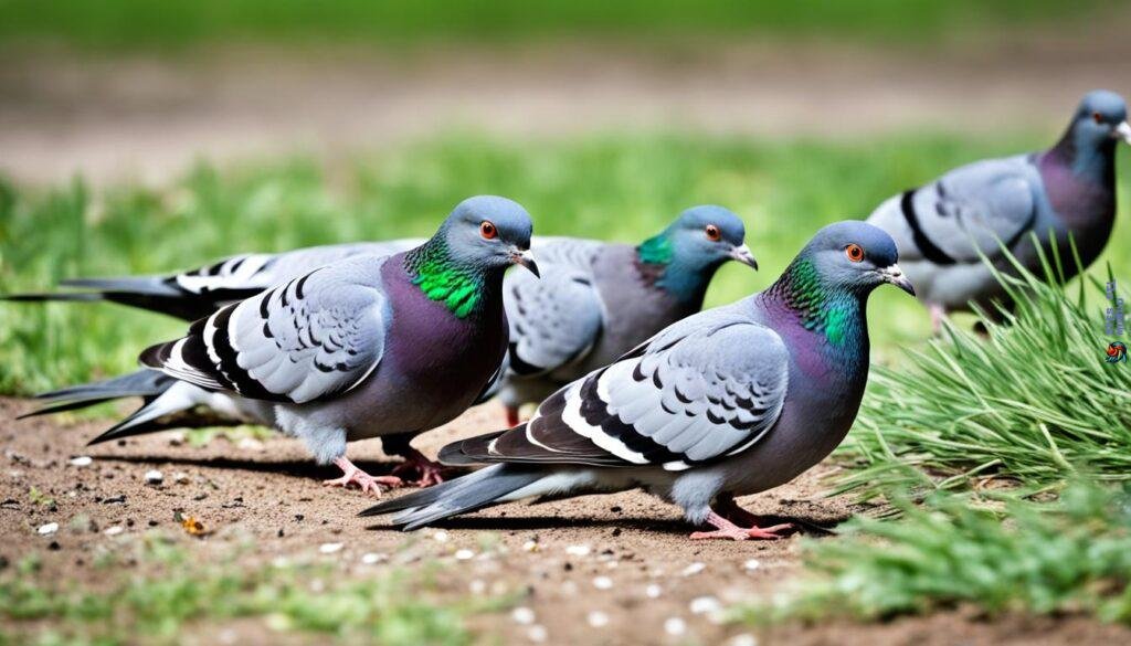 wild pigeons