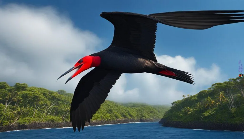 frigate bird with red throat pouch frigate bird with red throat pouch