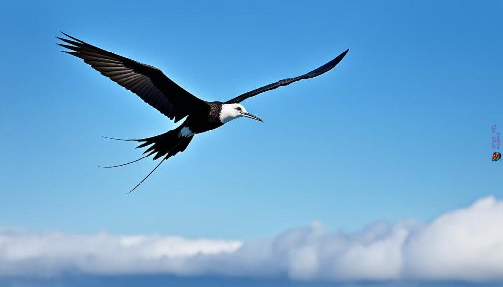 frigatebird soaring through the sky