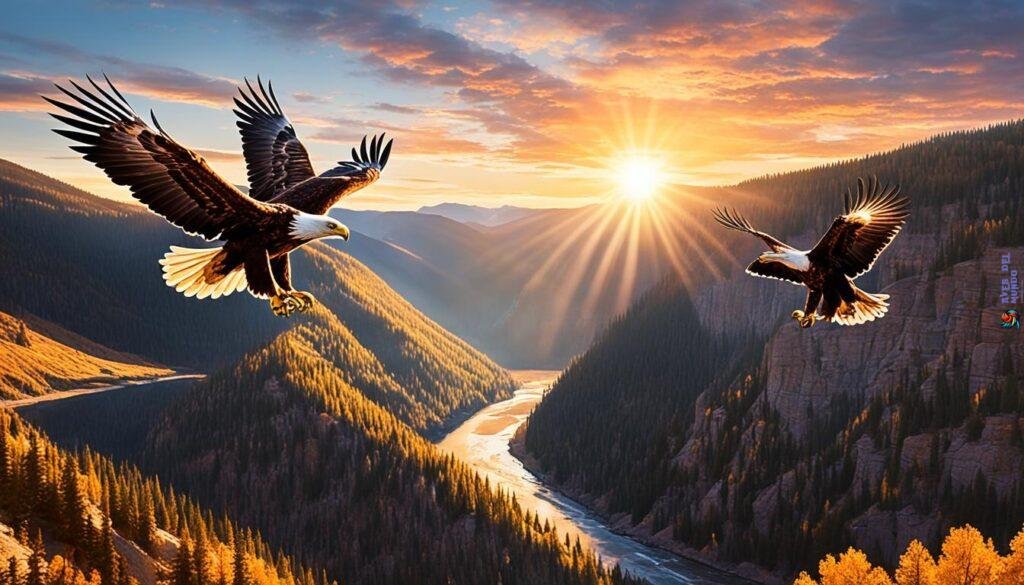 golden eagles in flight