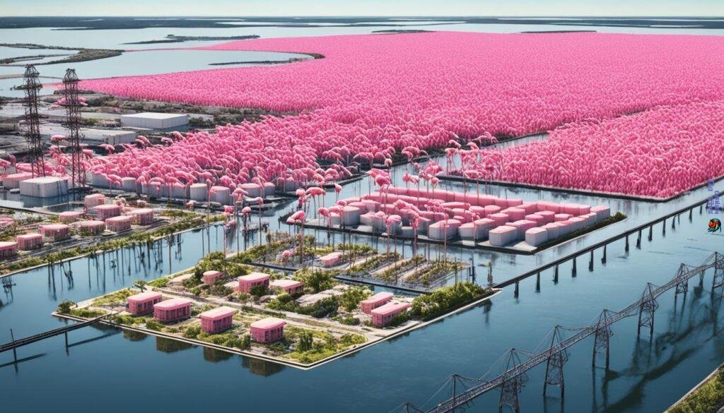 Flamingo Habitat Disruption