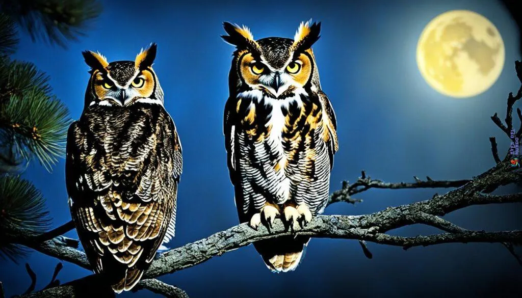 Great Horned Owl in a Nocturnal Habitat