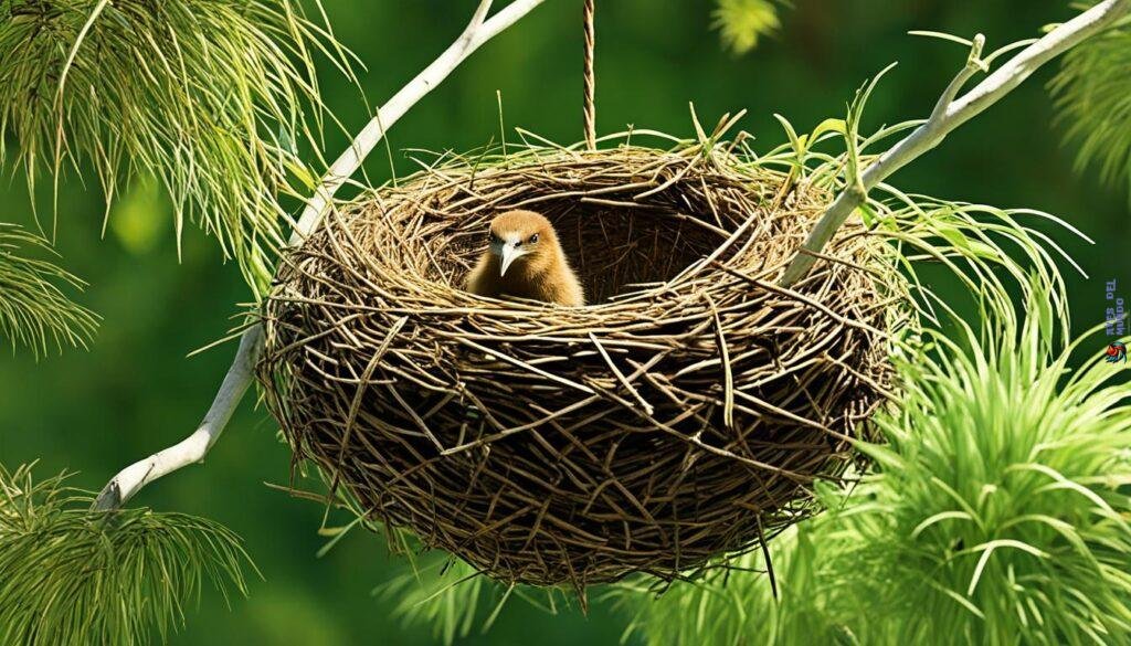 How do kiwi birds build their nests and how do they compare to other birds?