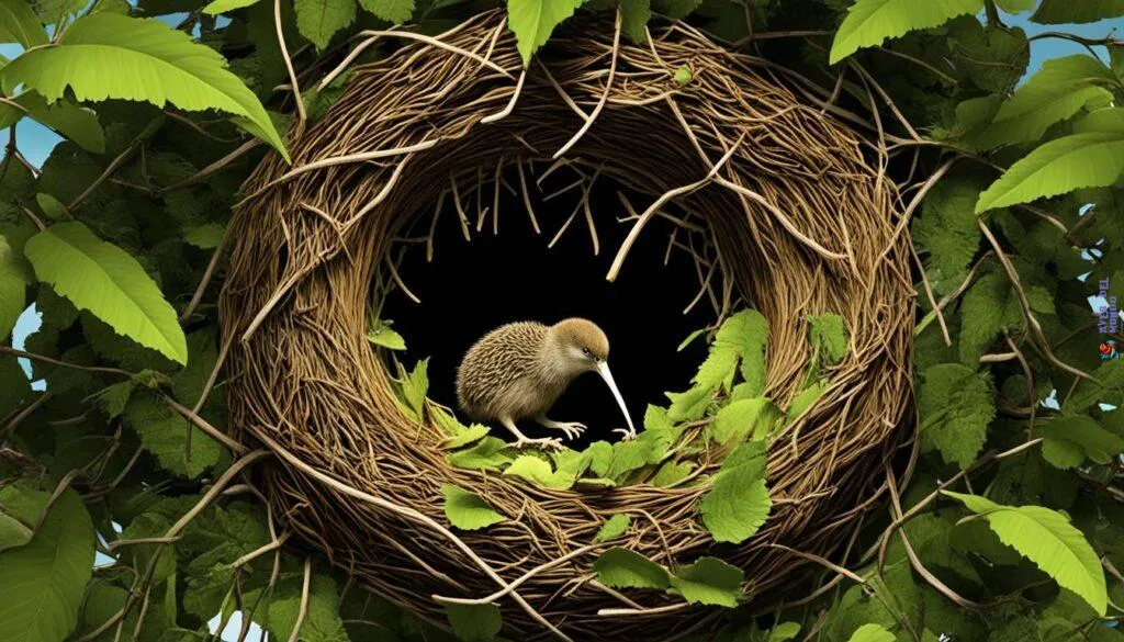 Kiwi Bird Nest Construction