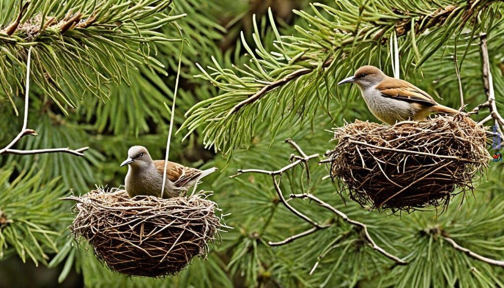 How do kiwi birds build their nests and how do they compare to other birds?