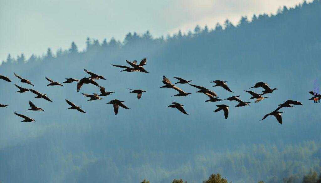 Migratory Birds Overcoming Predation Challenges