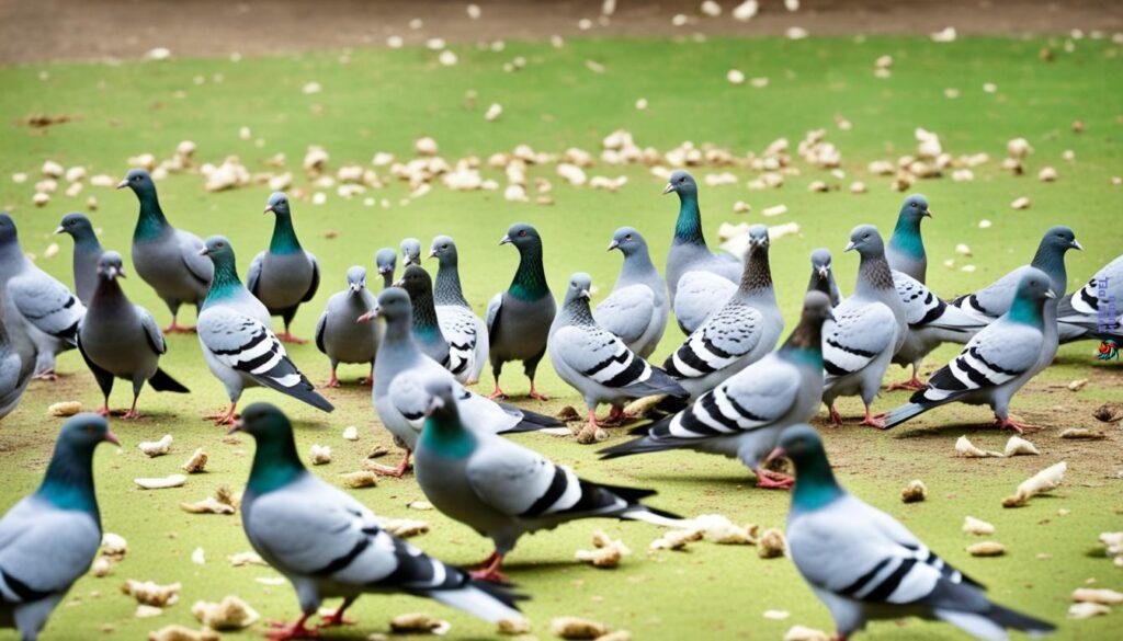 Pigeons Feeding Habits