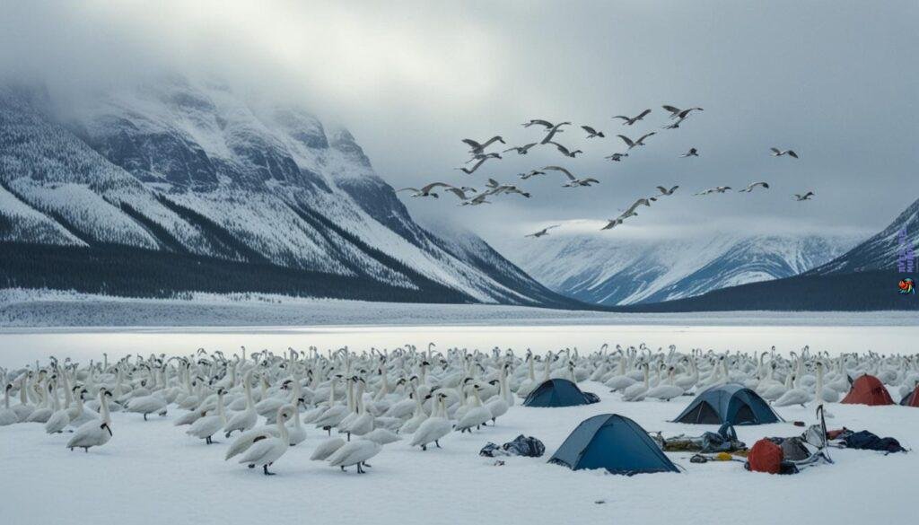 The Trumpeter Swan Migration and human interaction