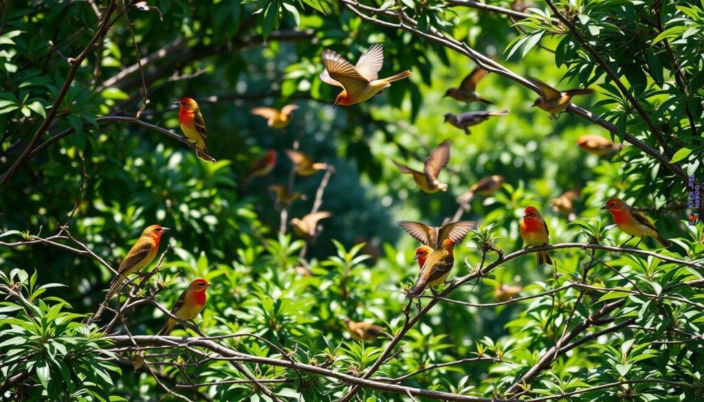 observing insectivorous birds